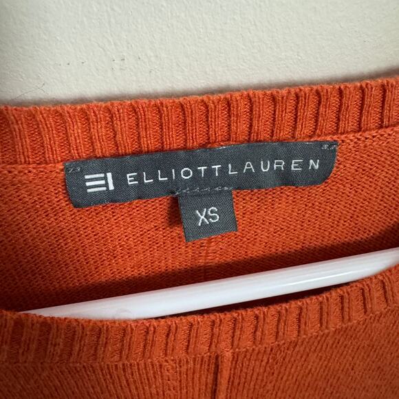 Elliott Lauren Crewneck Cotton Cashmere Long Sleeve Sweater US Womens XS - Picture 4 of 7